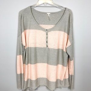 Free People Beach Striped Lightweight Sweater